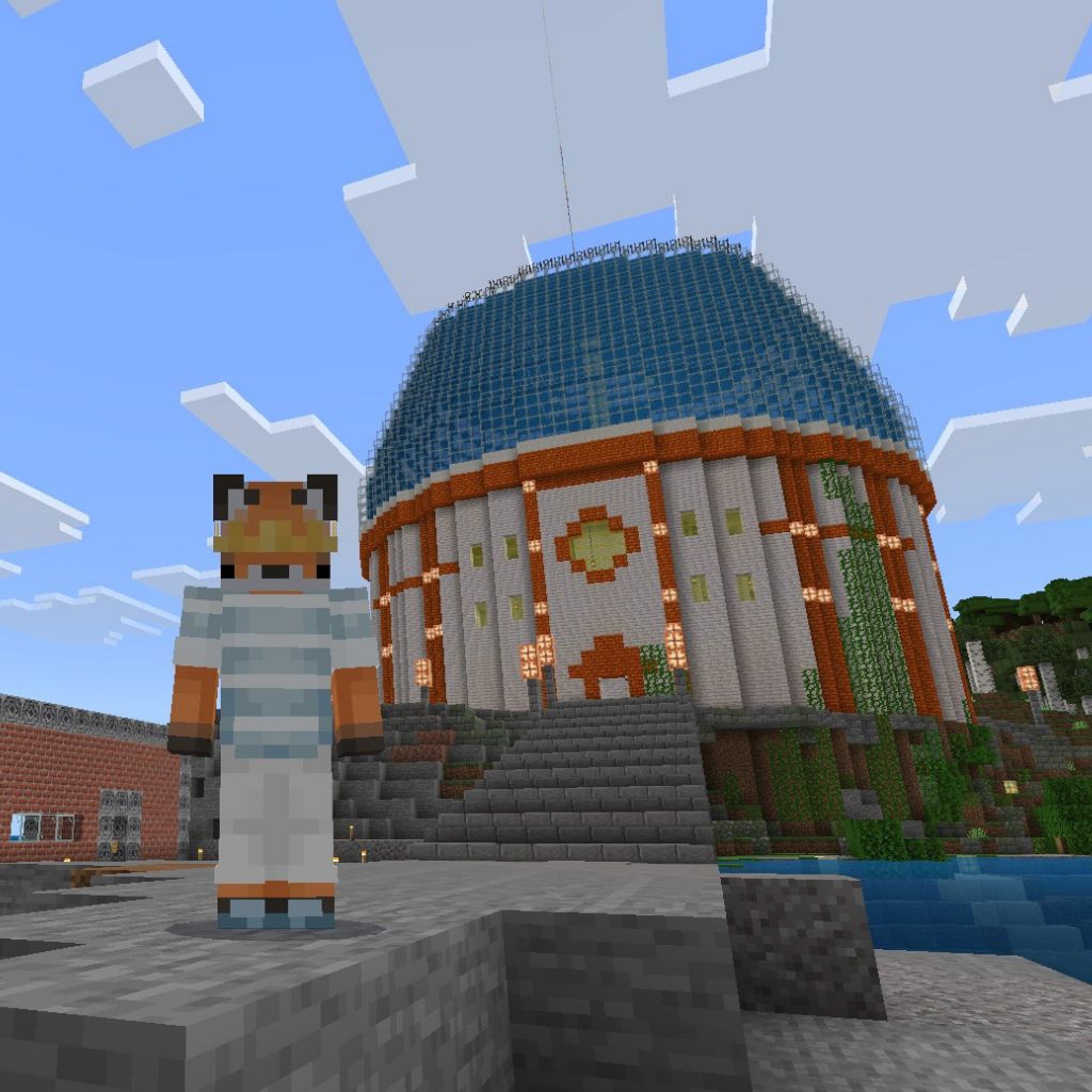 マインクラフトで再現した生駒市役所